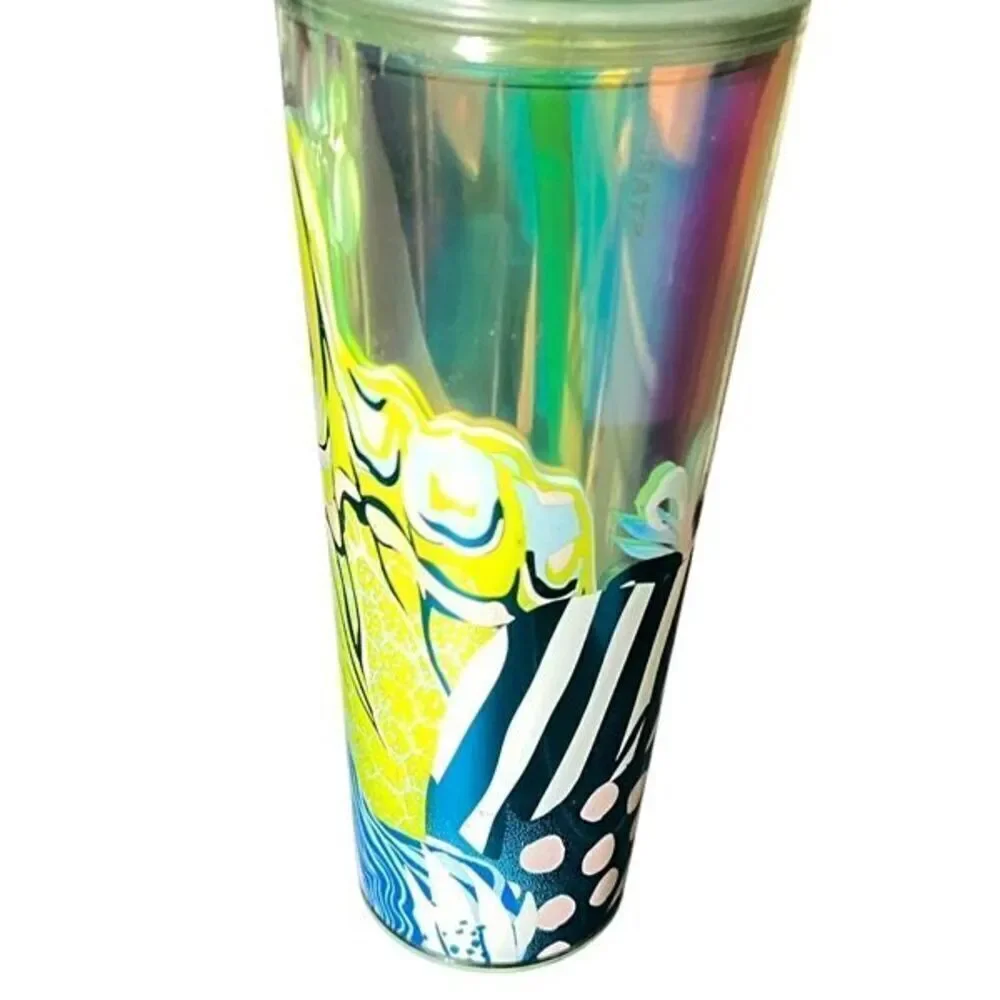 Starbucks Sumner Iridescent Canna Lily Floral 24oz Acrylic Tumbler